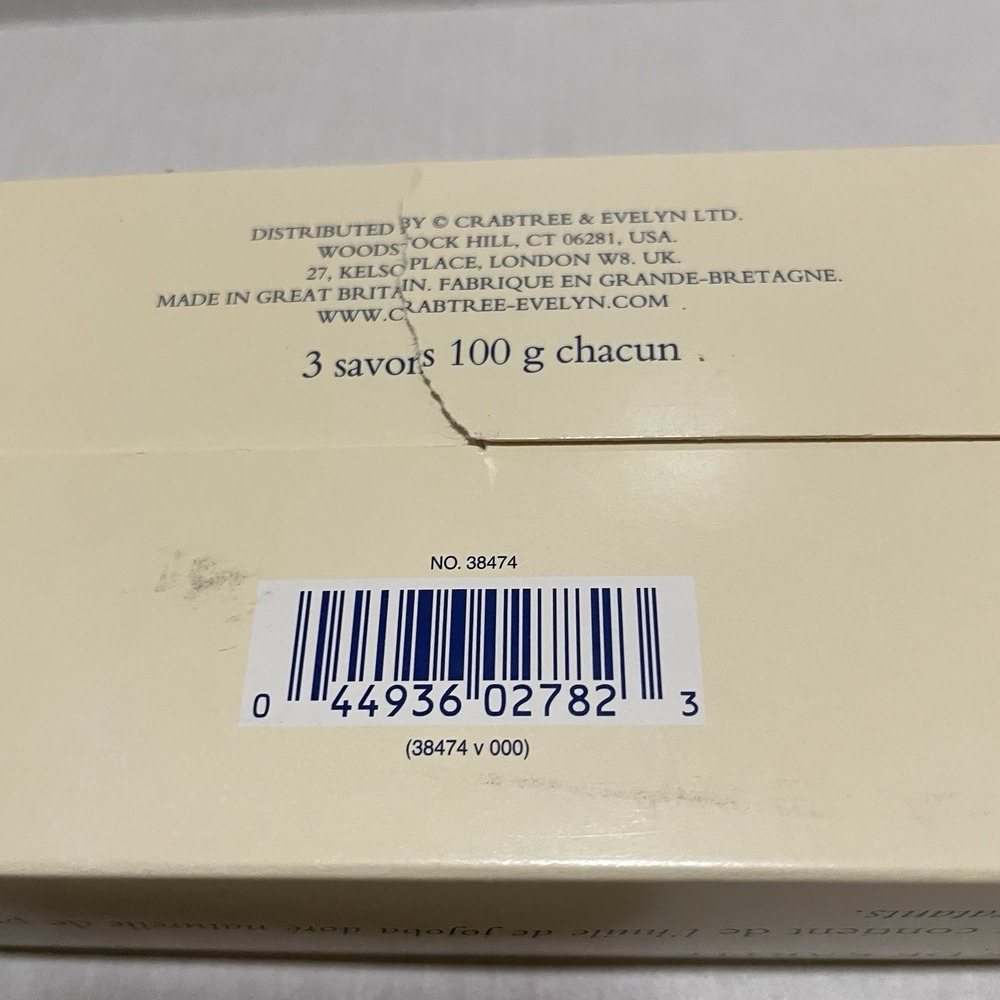 Crabtree & Evelyn Jojoba Oil 3.5oz. Triple-Milled Soap w Shea Butter (Pack of 3) - Picture 5 of 5